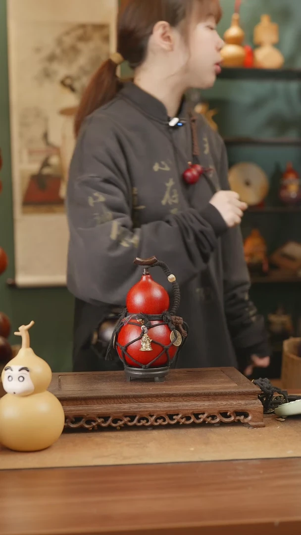 【闪购商品】55号精品天然大漆工艺防渗内胆酒葫芦~