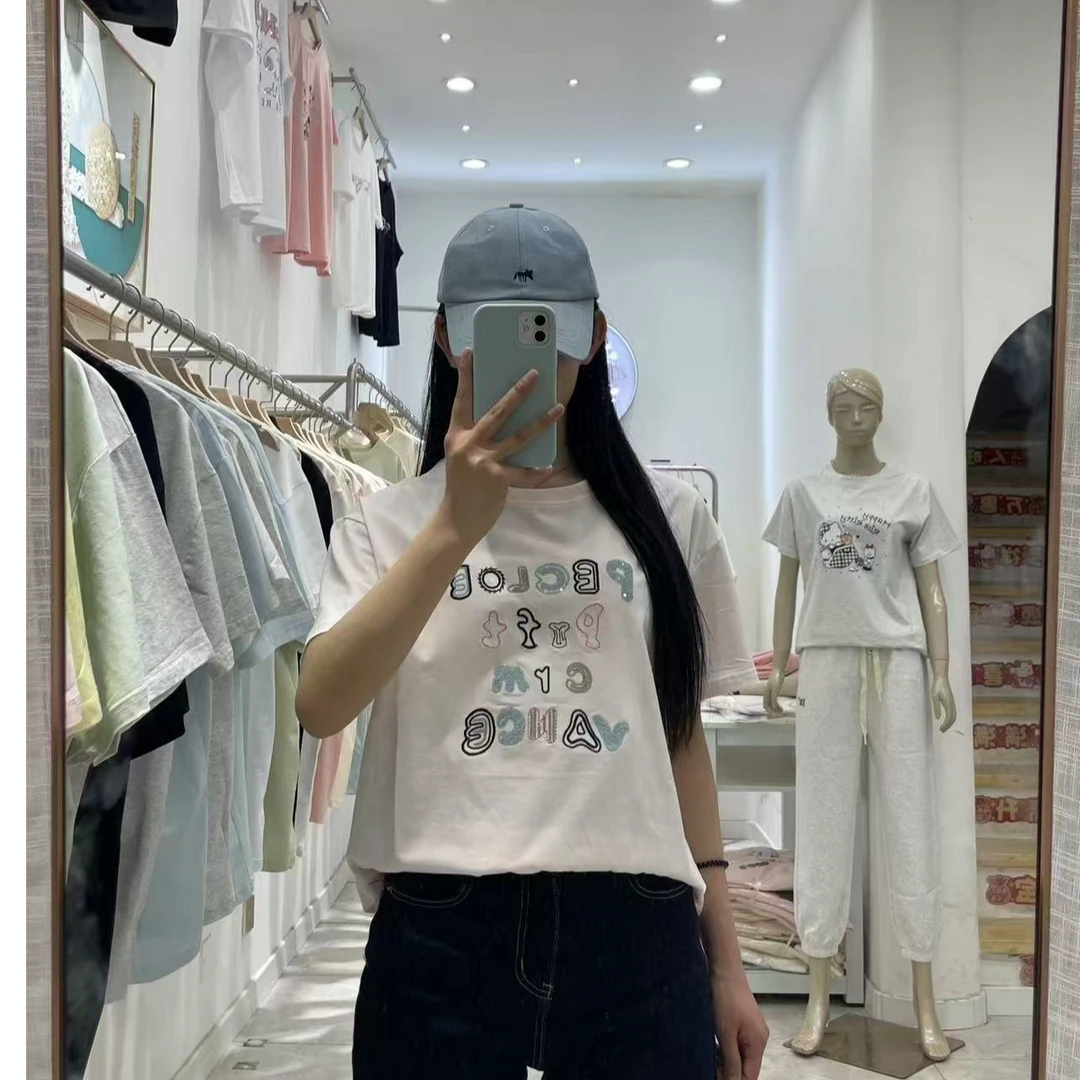 2025刺绣加亮片款圆领T恤