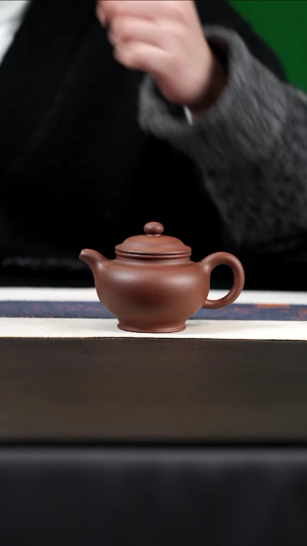 茶壶紫砂台西黑紫，170cc