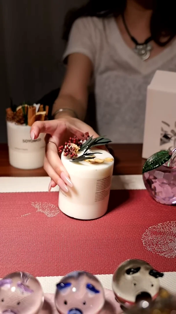 有机玻璃水果诱惑香薰蜡烛茶摆件