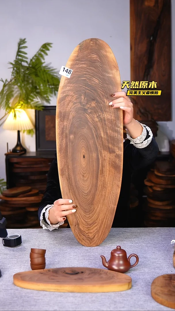 木北美黑胡桃原木.干裂疤结不属于商品质量问题完美主义者慎拍