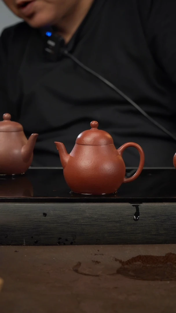 茶壶紫砂08，梨形，朱泥，120cc