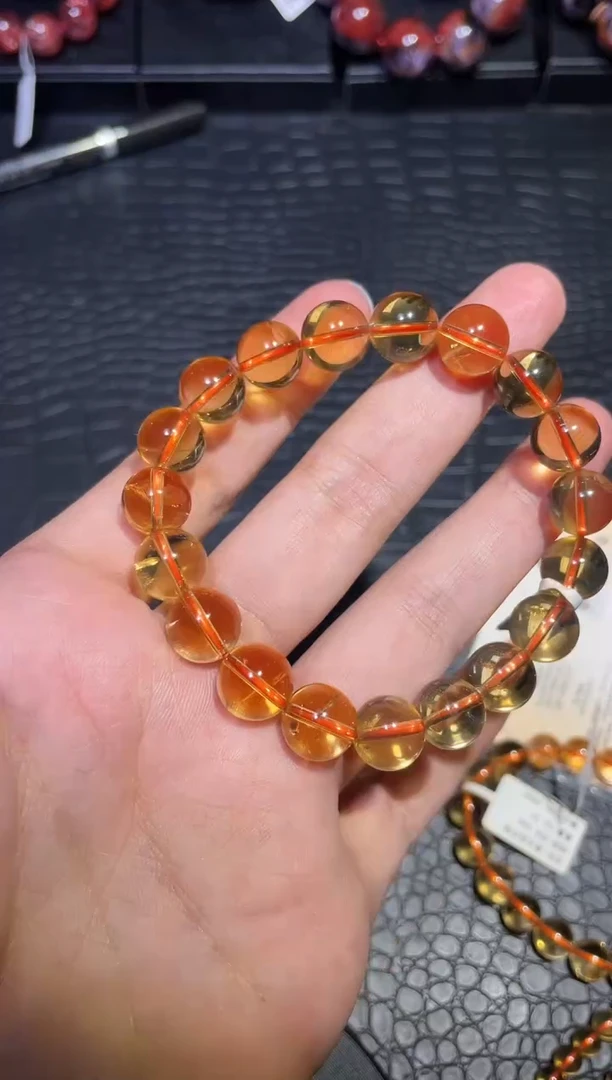 【闪购商品】水晶手链未镶嵌黄水晶单圈A11（多样性发其一）