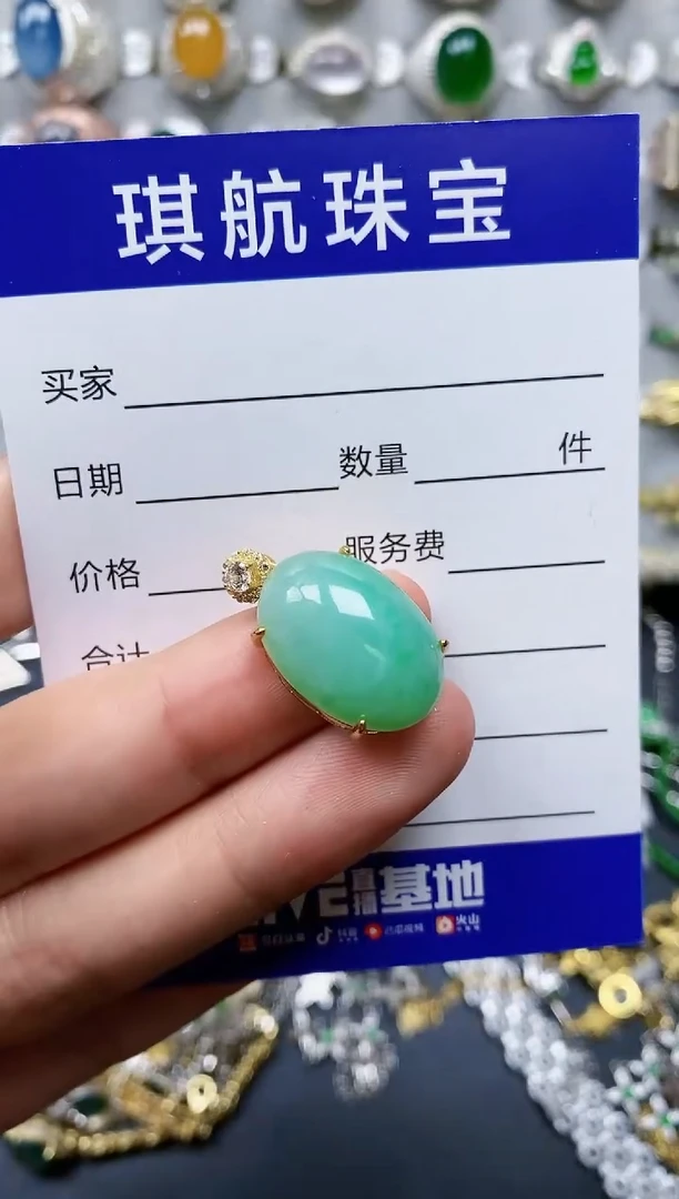 【闪购商品】翡翠颈饰银S925镶嵌0413