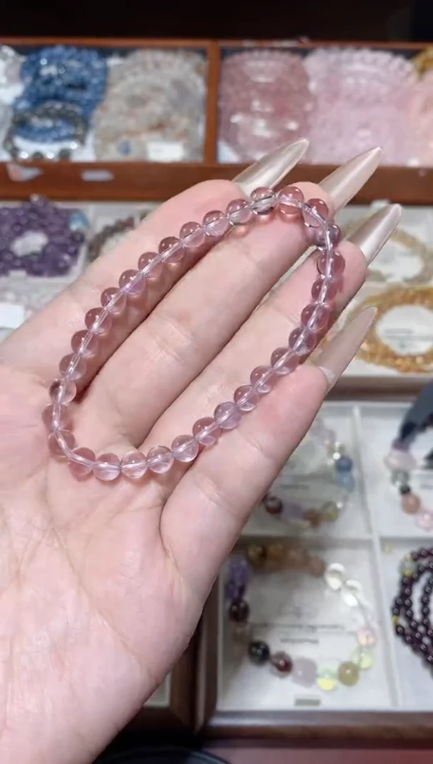 水晶手串未镶嵌玻利维亚紫水晶6mm
