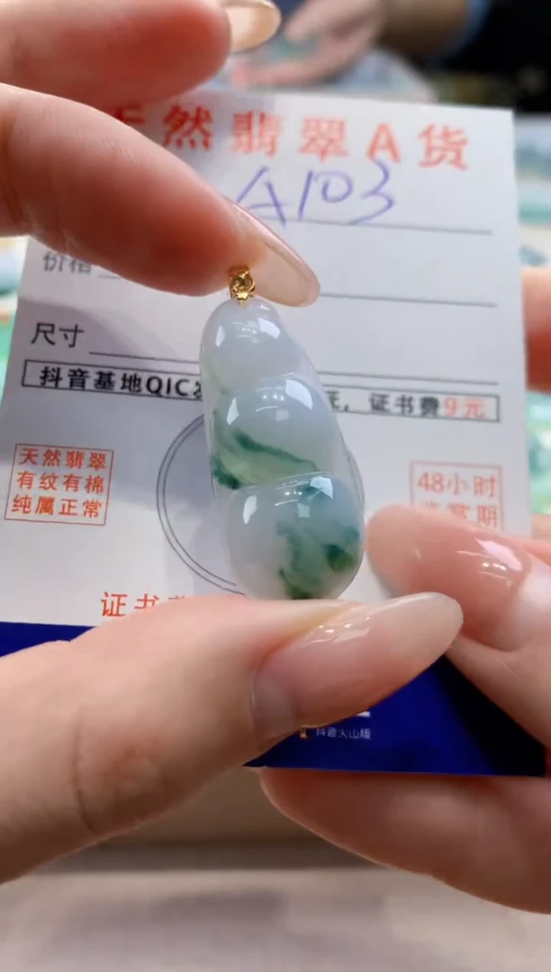 颈饰未镶嵌翡翠天然翡翠挂件