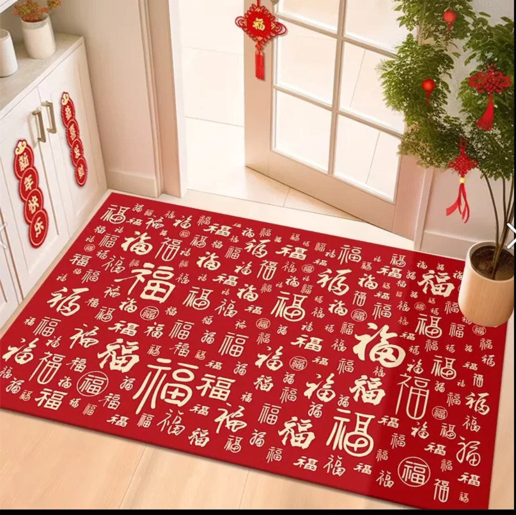 金百福新年硅藻泥入户门垫卫生间吸水防滑卧室门口家用地毯