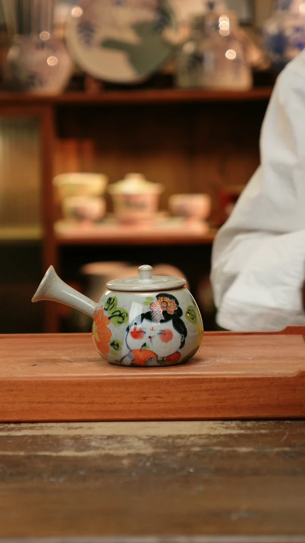 摆件景德镇纯手工釉下彩精品茶具