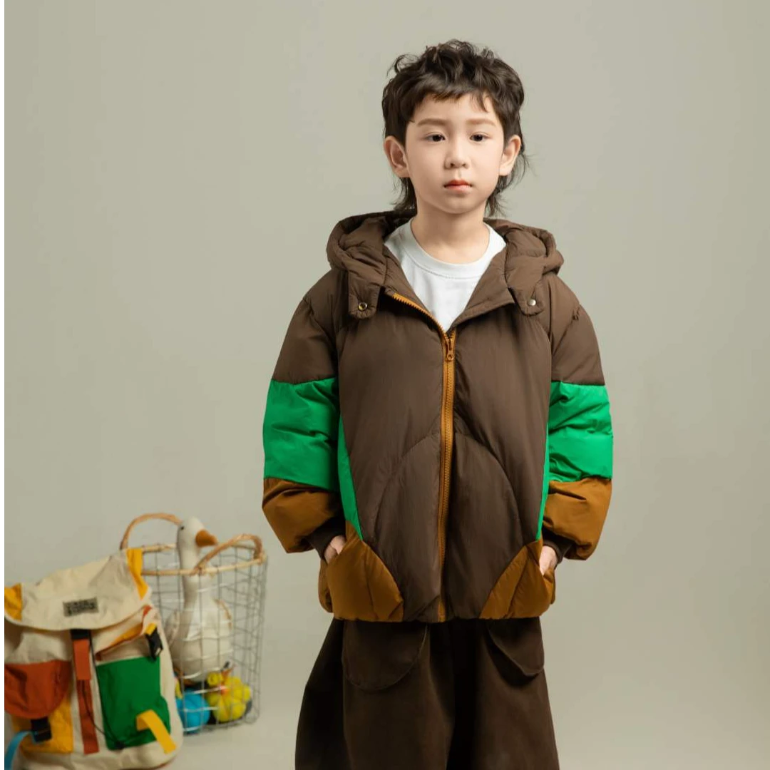 【色彩对撞】反季羽绒活动拼色高级男童女童泡泡羽绒服