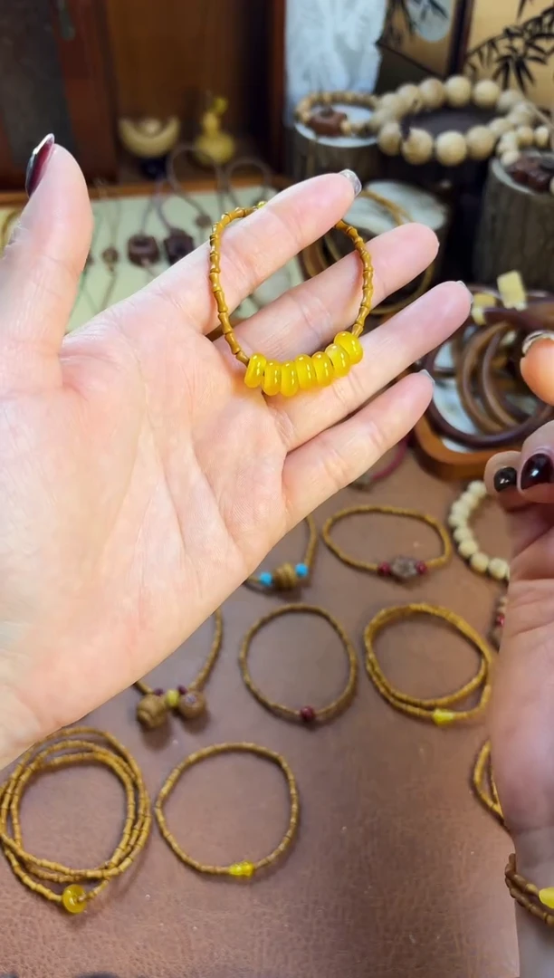 手串桃核桃源行  竹节七宝福禄