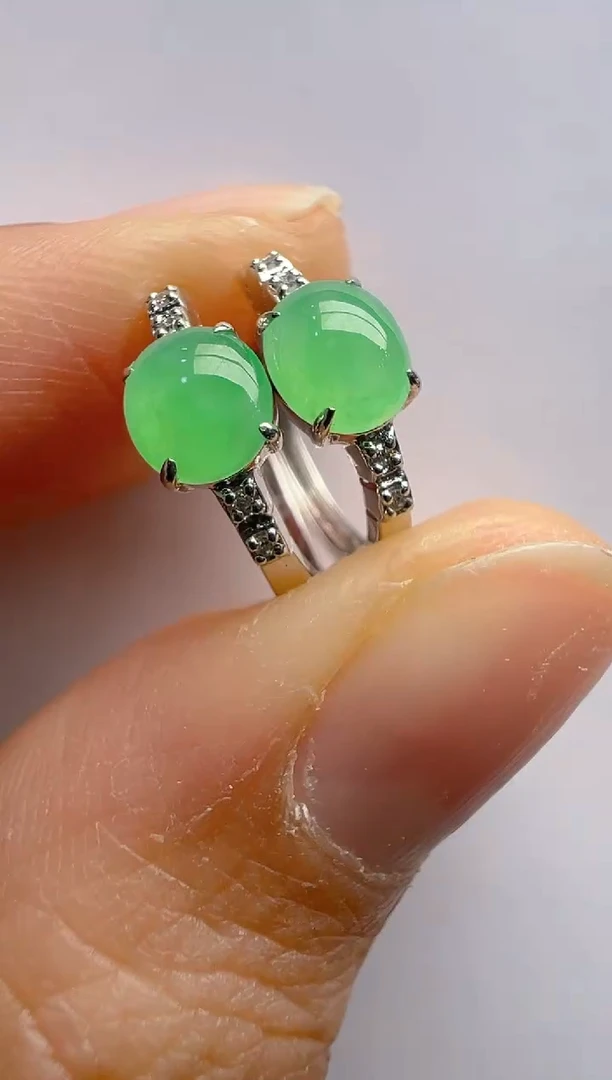 【闪购商品】翡翠耳饰18K金镶嵌多样性团购发一件