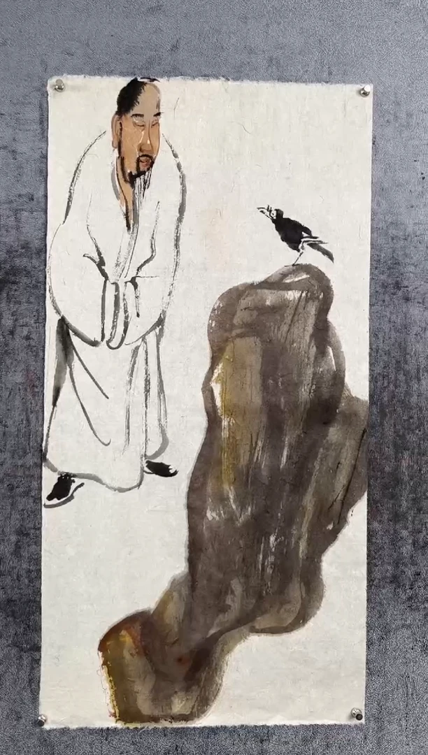 国画人物小品 35*70