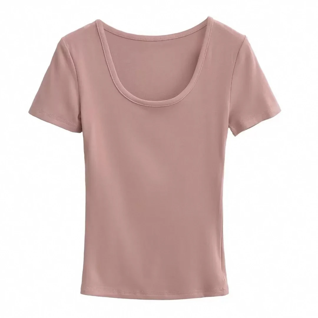 洛尔家~新款简约时尚气质百搭T恤 32977