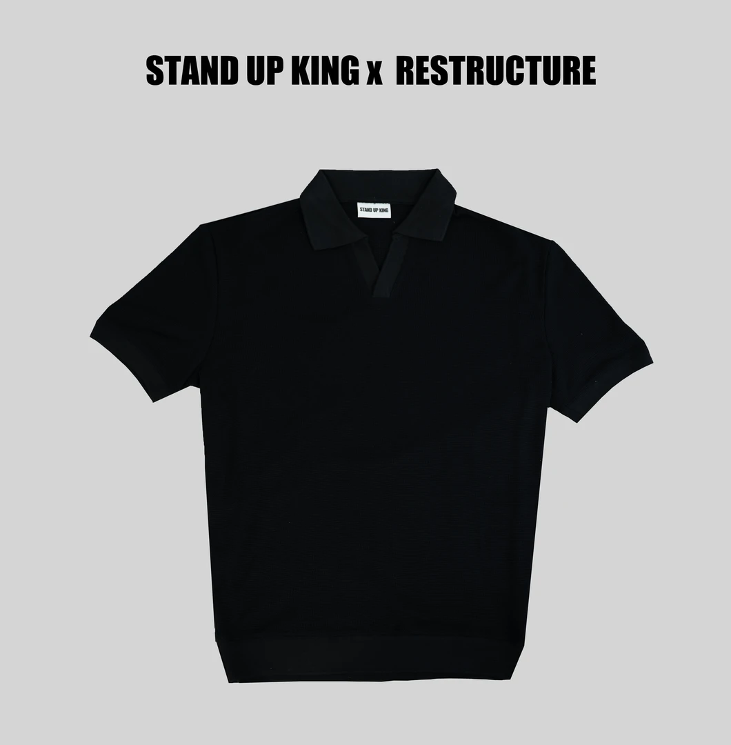 STAND UP KING x RESTRUCTURE S1系列 海鸥领polo衫夏季男款