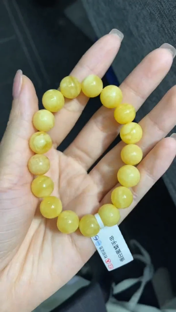 裸石蜜蜡未镶嵌手串