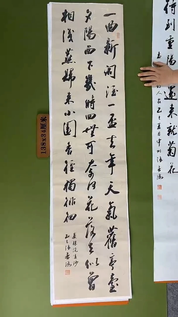 书法书法 张若鸿 尺寸138cm*34cm