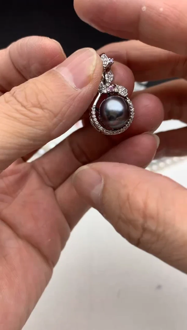 未镶嵌ff海水珍珠大溪地吊坠(赠链）