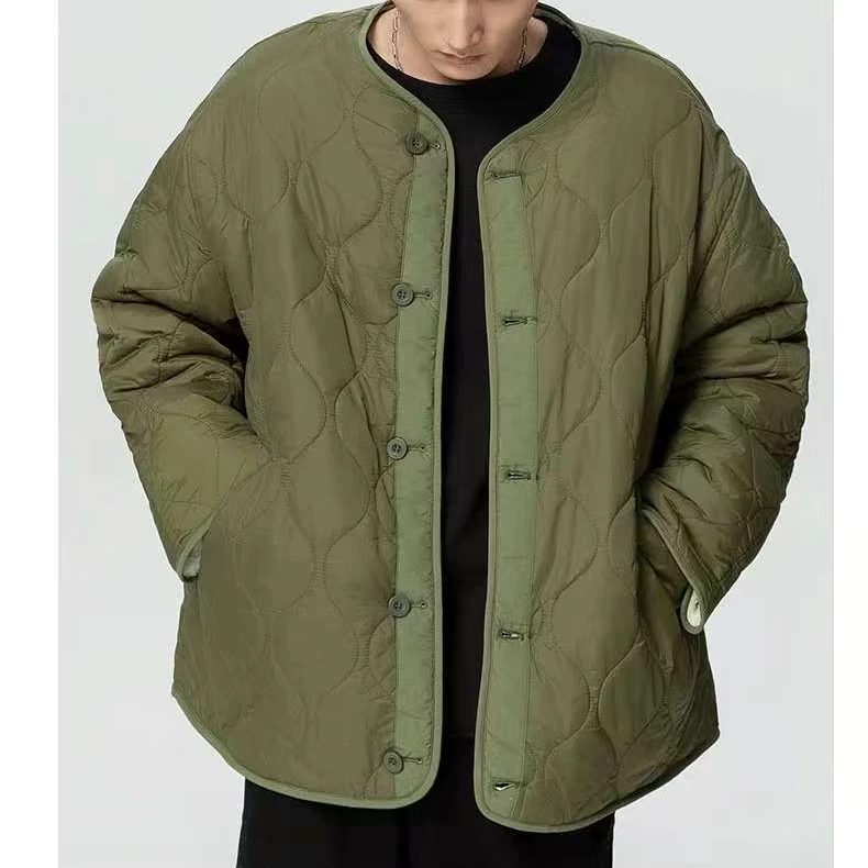 绗缝双面穿加厚棉服外套男女同款冬季休闲保暖棉衣 1742