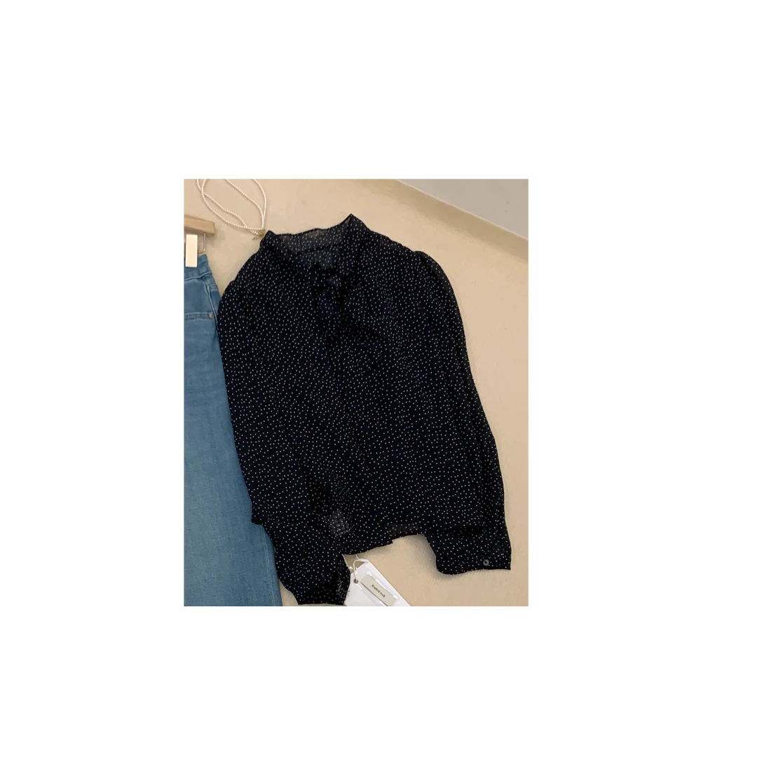 春夏款 韩系温柔 波点 宽松 显瘦 雪纺衬衫