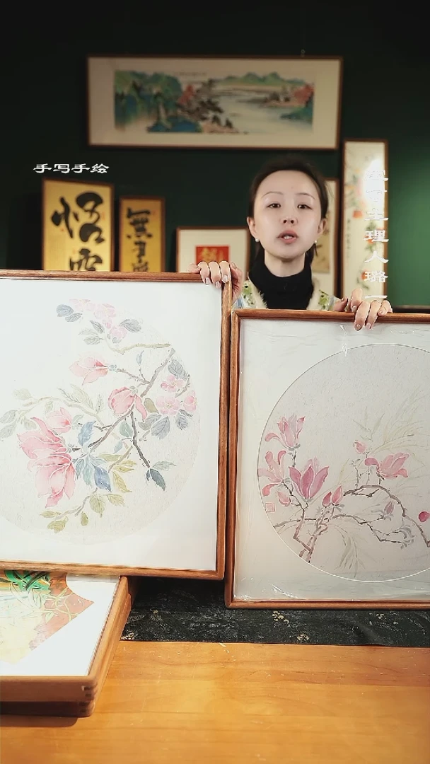 【闪购商品】绘画 52*52手绘同款-套组-玉兰花
