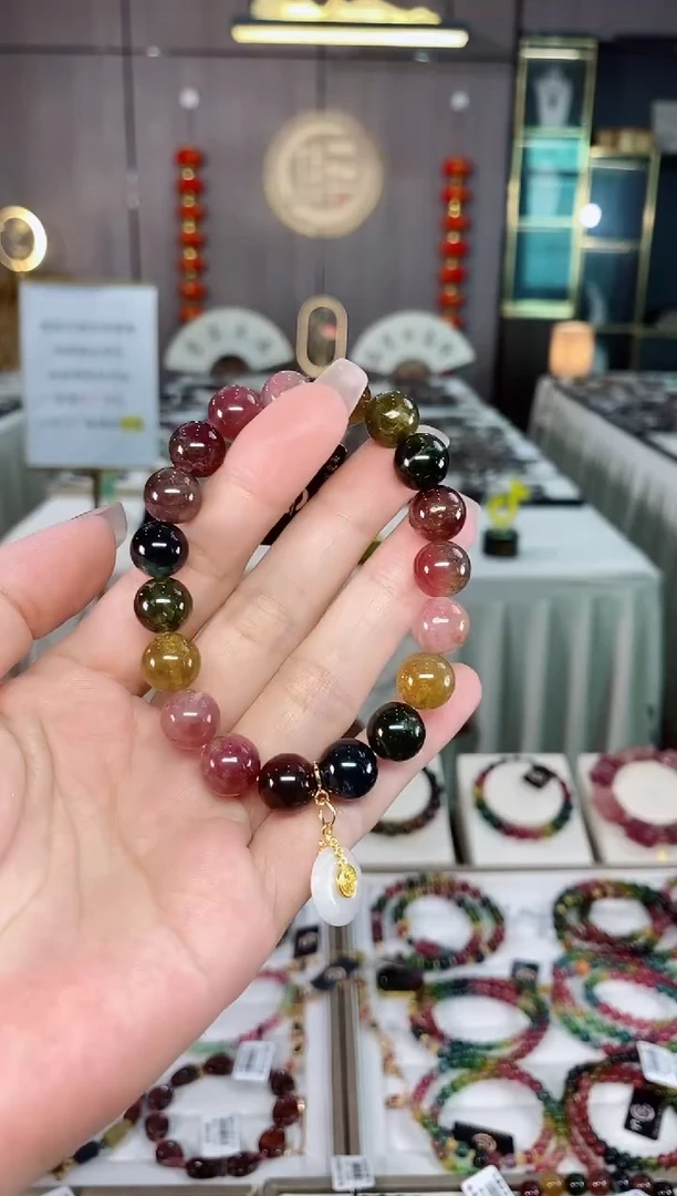 碧玺单圈手串10mm+未镶嵌碧玺（多样性发一条）hon