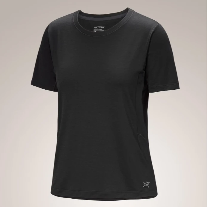 ARC'TERYX/始祖鸟夏季休闲LANA 纯色圆领套头舒适短袖T恤