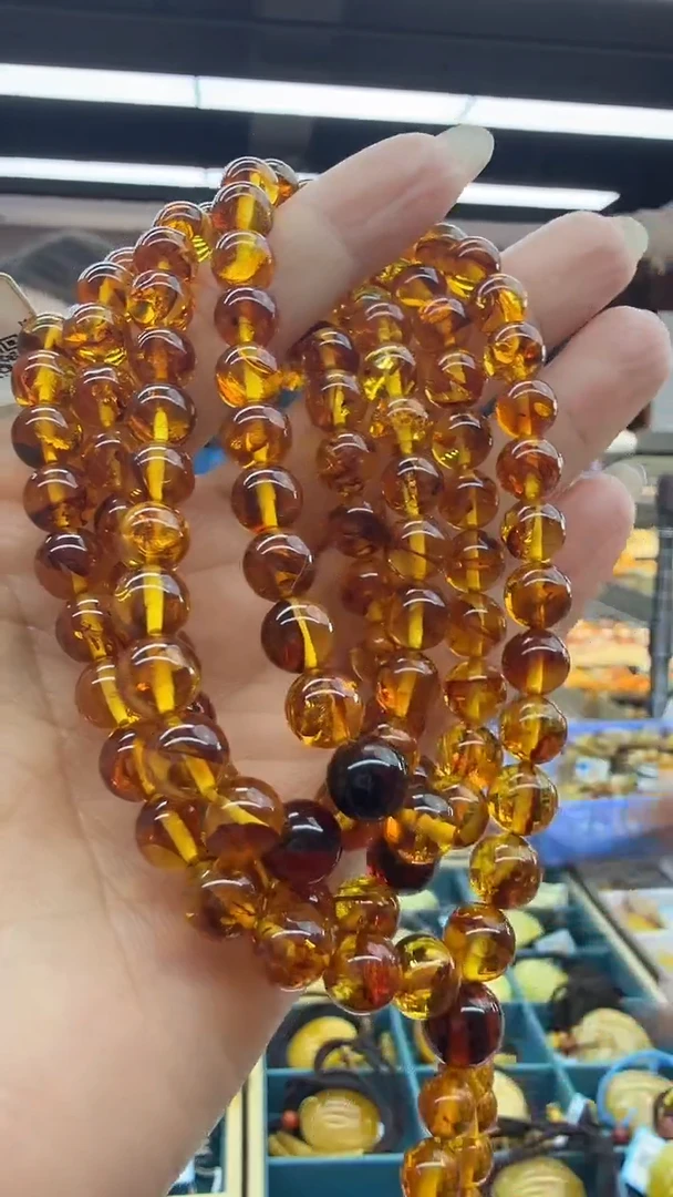 琥珀颈饰未镶嵌144秒拍号 假一罚三 7mm
