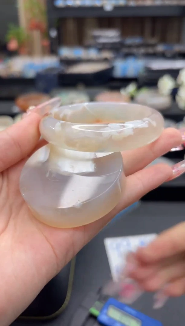 未镶嵌手镯石英质玉23(54圈赠送镯心)