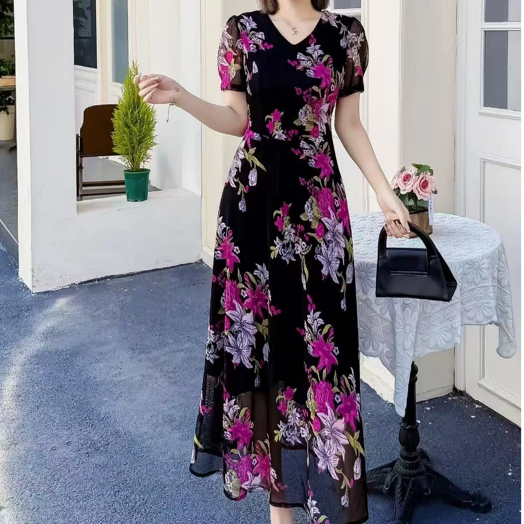 BAOLUOFEIMILI/保罗菲蜜丽2575款时尚优雅气质款连衣裙