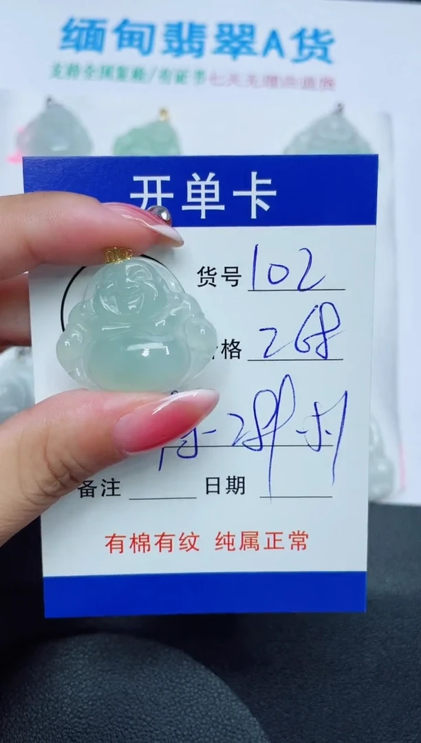 翡翠未镶嵌吊坠(赠链)102