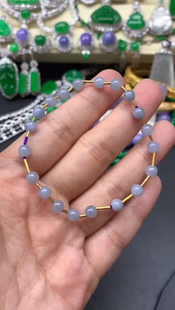 18K金镶嵌手链翡翠254-中国好珍宝