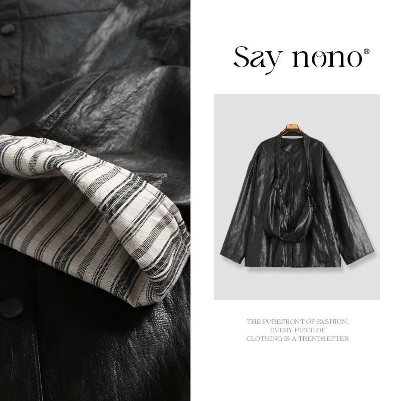 懒猫nono│Saynono V领送小包包上衣外套/ZC11667