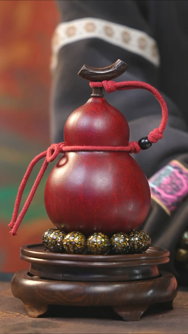 【闪购商品】YR121大漆酒葫芦不包手串及旋转底座