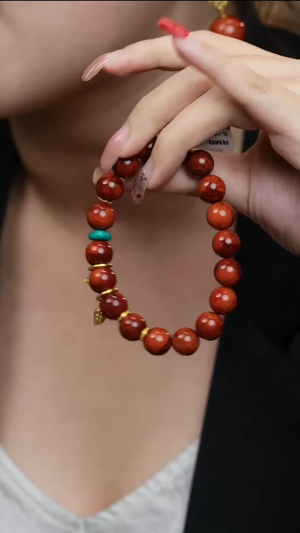 18K金镶嵌手串南红玛瑙S-151