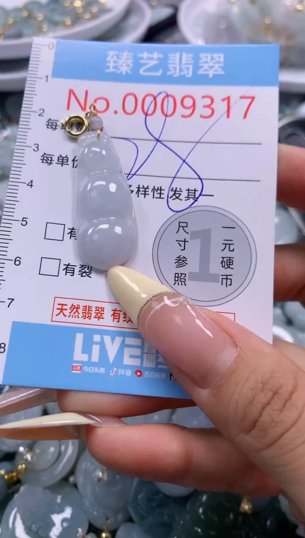 翡翠未镶嵌颈饰含绳0009317