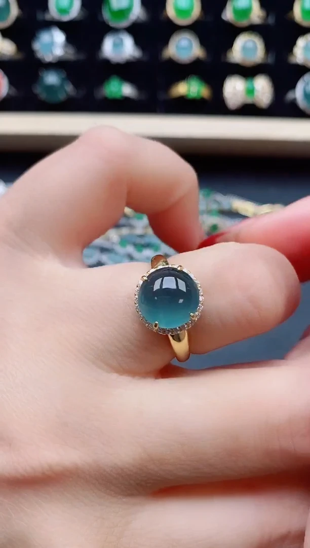 【闪购商品】翡翠戒指银S925镶嵌21321