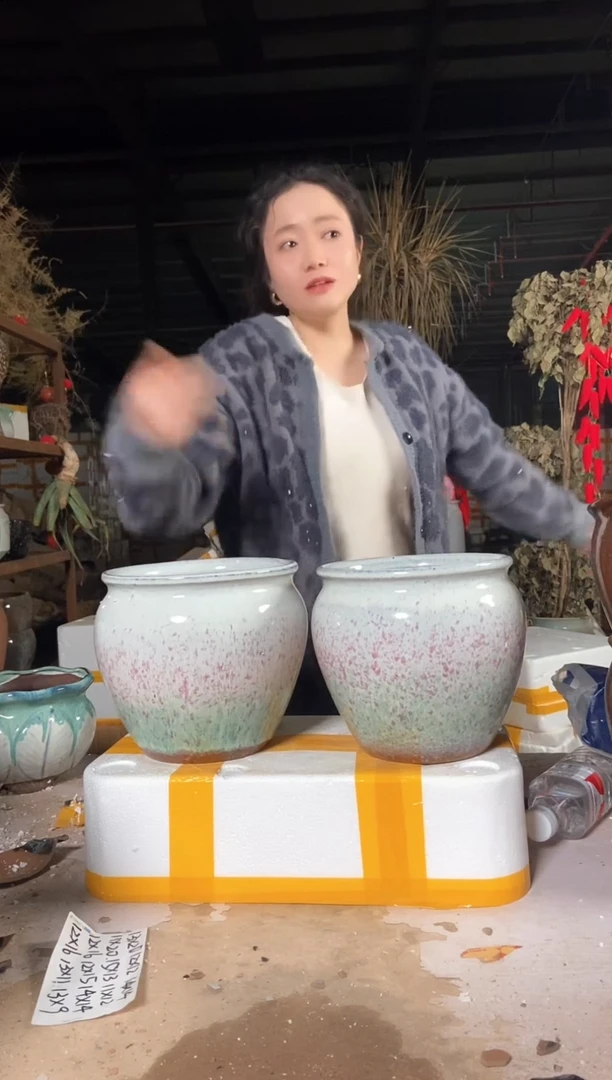 宜兴紫砂粗陶花盆