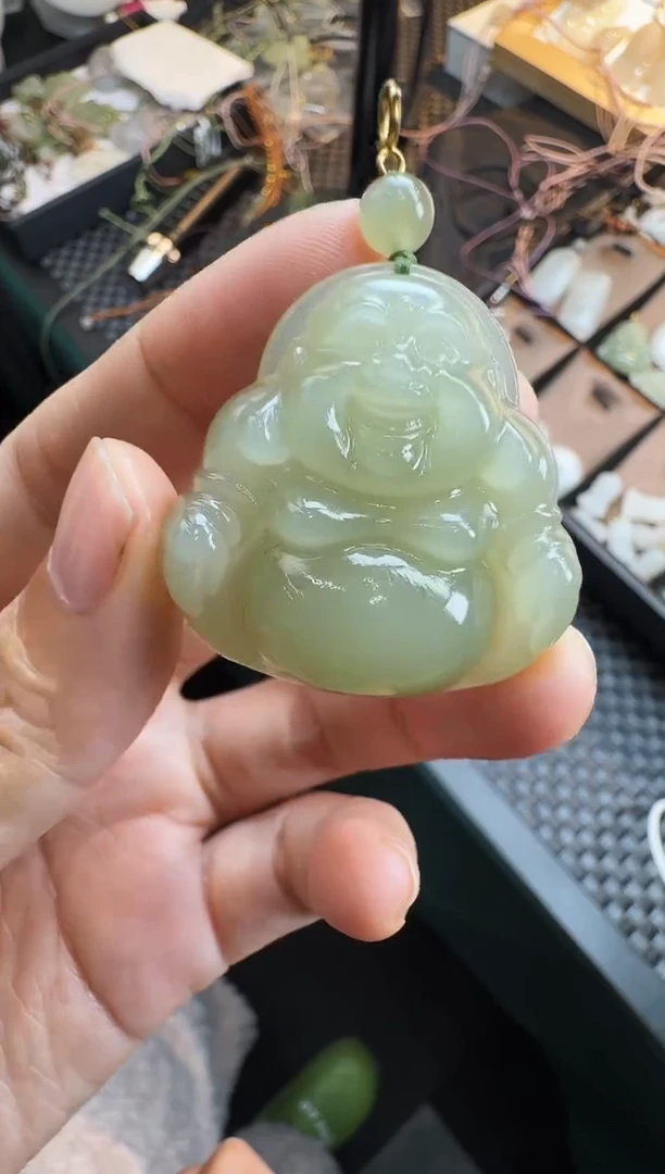 【闪购商品】和田玉颈饰未镶嵌35高冰货头佛公
