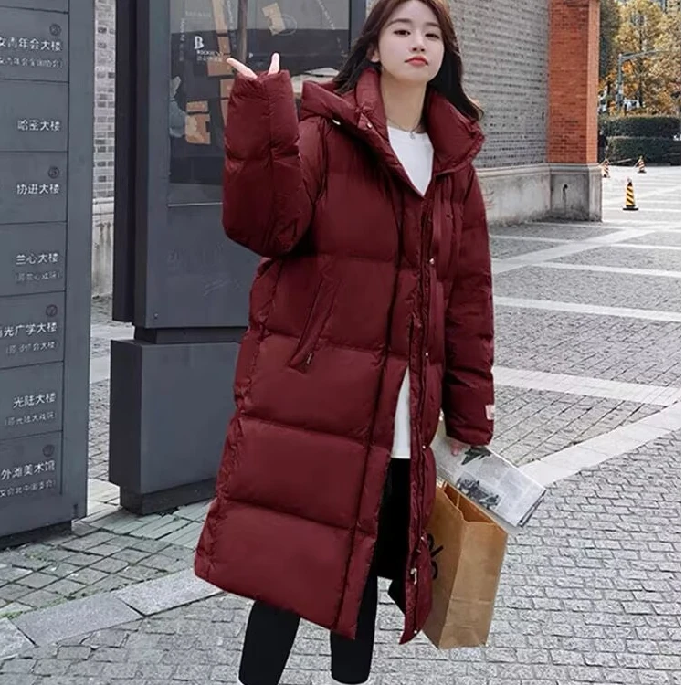 （羽羽）2024冬季新款酒红色防寒服