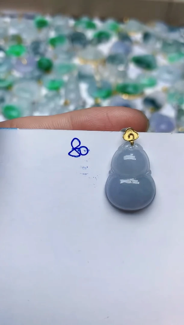 【闪购商品】翡翠颈饰18K金镶嵌天然翡翠A货