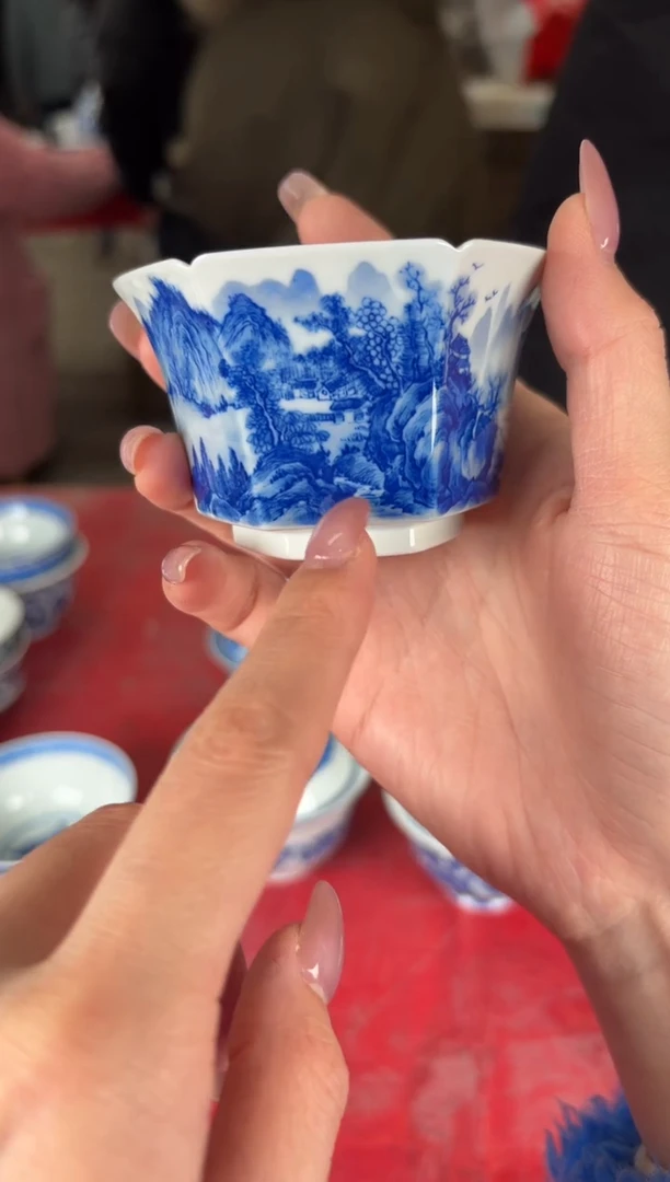 杯看山柴窑青花看山柴窑青花