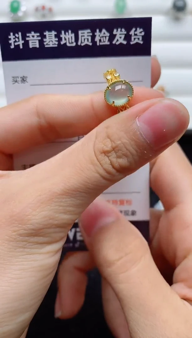 翡翠戒指银S925镶嵌........