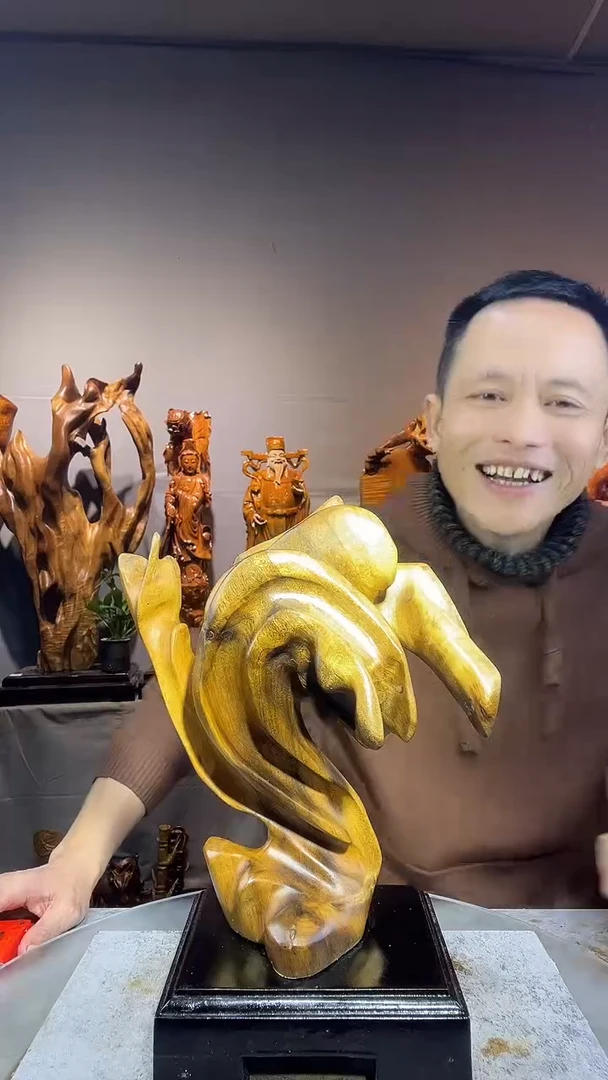 金丝楠摇****?小叶桢楠随行摆件37