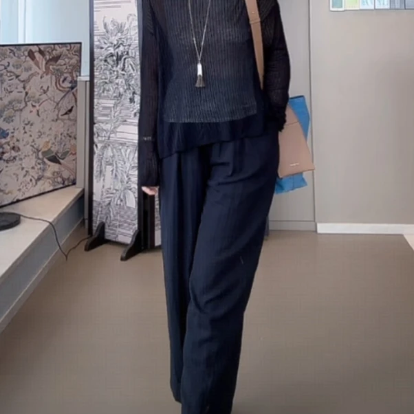 【U.M】织夏双纱棉舒适透气显瘦休闲裤奶奶裤