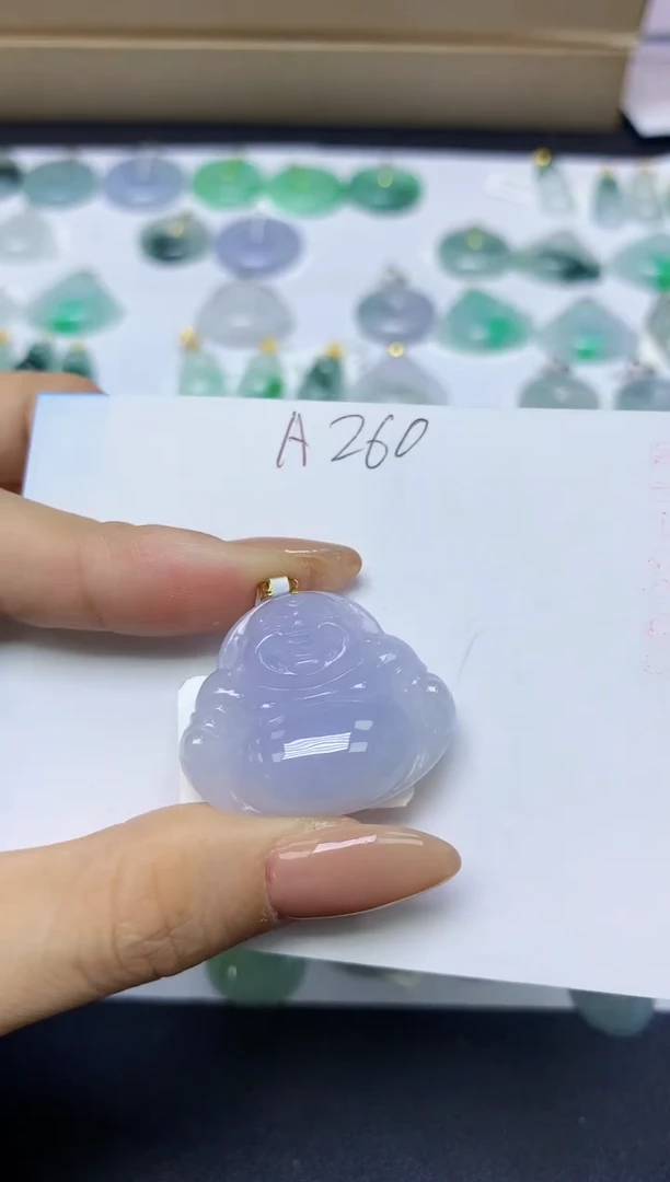 颈饰18K金镶嵌翡翠天然缅甸A货翡翠百元以上9元证书费自理