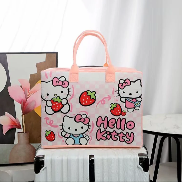 可爱卡通毛毡包手提包可折叠可套杆妈咪包礼品购物袋大容量拎包