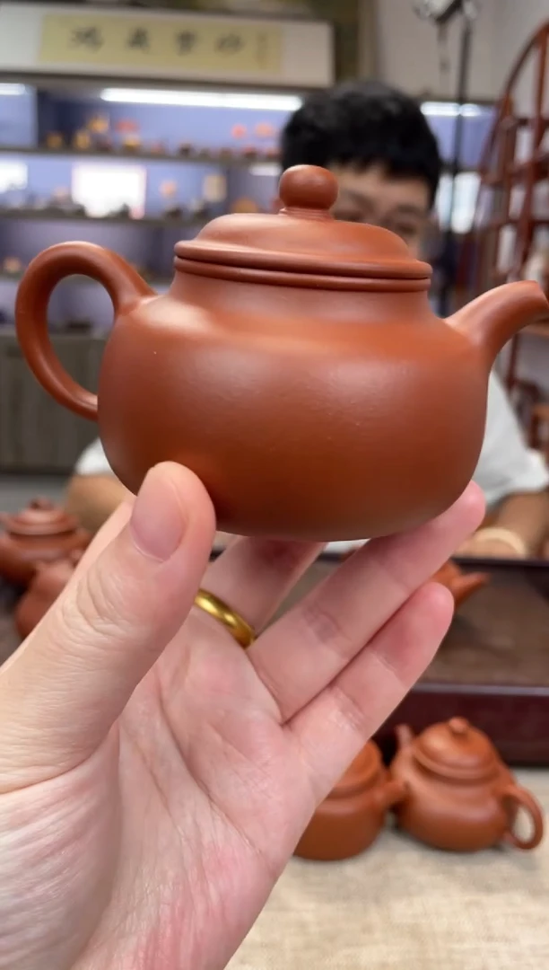 茶壶紫砂朱泥  玉林掇球