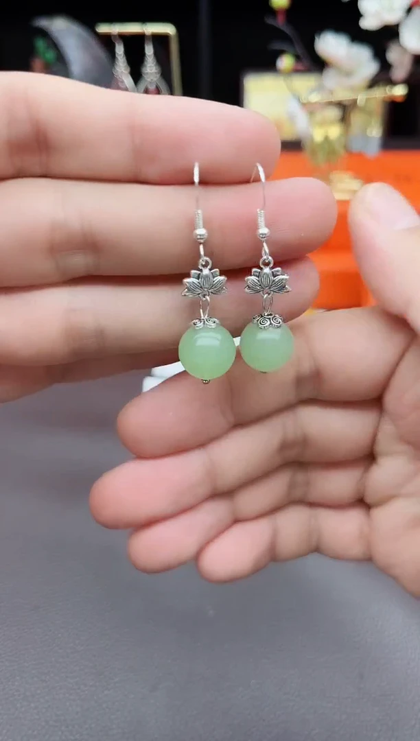 玛瑙/玉髓耳饰银S925镶嵌427000