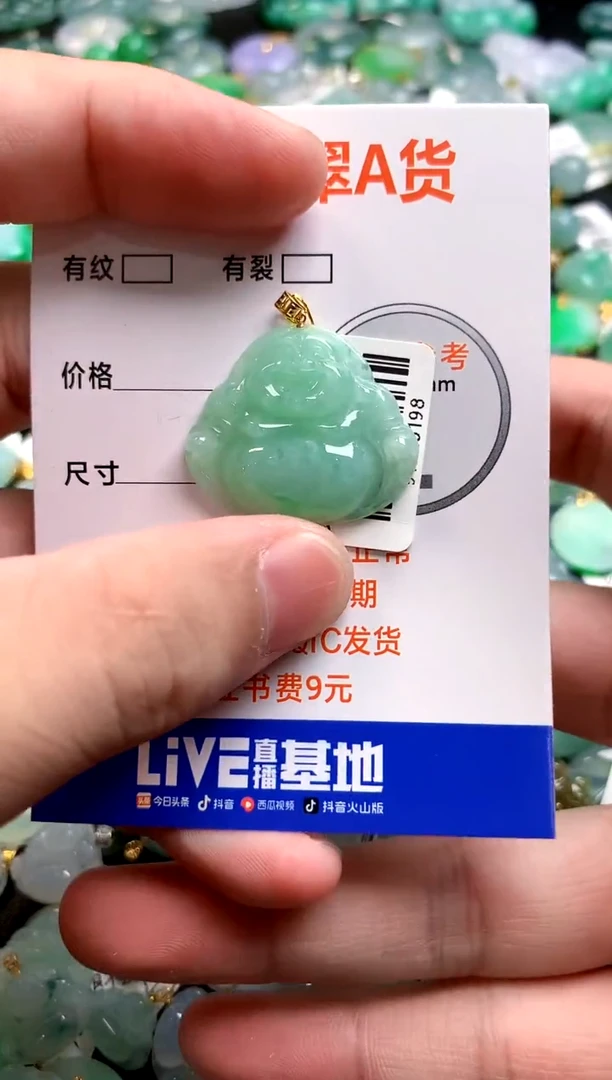 颈饰18K金镶嵌翡翠0885545378