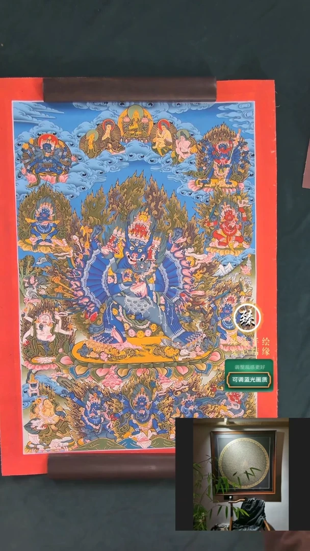 【闪购商品】卷轴画纯手绘彩唐大威德60*45画芯